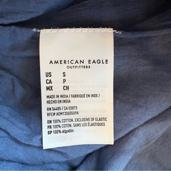 American Eagle Outfitters Floral Romper Blue and White NWT Women’s Size Small - Picture 5 of 8